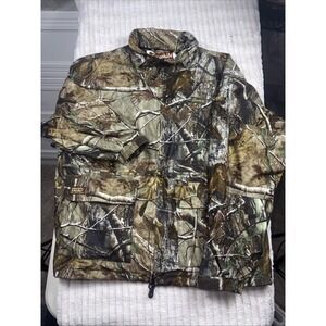 GameHide Men's XL L Realtree Camo Hunting Jacket Softshell Hush Hide Silent Nice